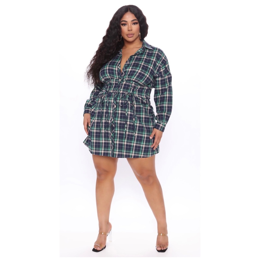 Getting Plaid Mini Dress